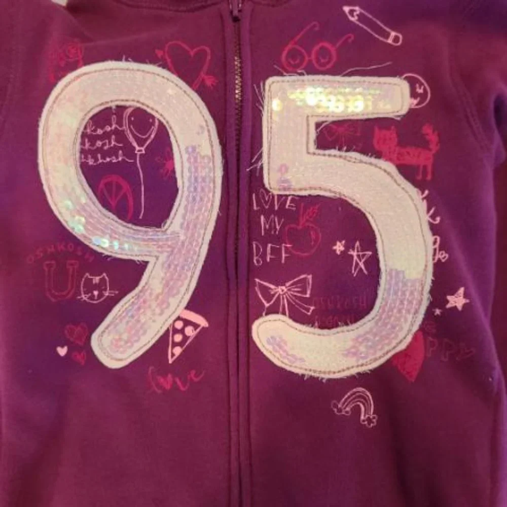 OshKosh B'Gosh Girls Full‎ Zip Fleece Hoodie